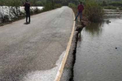 Chorao-Pomburpa bund repair work starts after Herald highlights issue