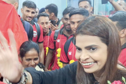 Churchill Brothers FC Fans Celebrate Team's Triumph at Dabolim Airport After I-League Success