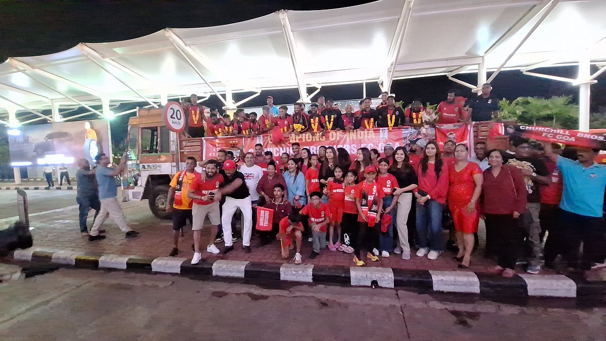 Churchill Brothers FC Receive Hero’s Welcome at Dabolim Airport Amid I-League Success