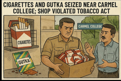Cigarettes and Gutka Seized Near Carmel College; Shop Violated Tobacco Act