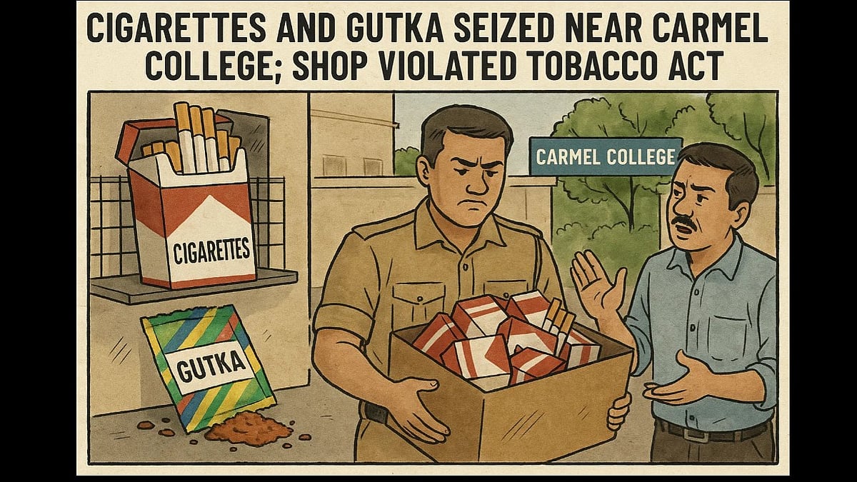 Cigarettes and Gutka Seized Near Carmel College; Shop Violated Tobacco Act