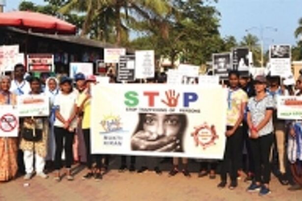 Citizens raise voice against human trafficking with rally along touristy Candolim-Calangute beach