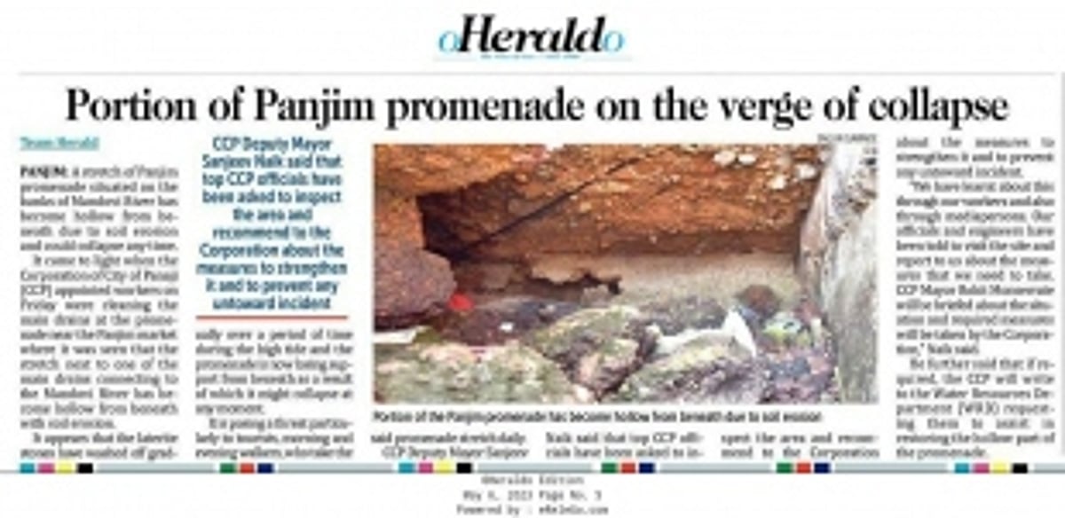 City fathers get to work after O Heraldo exposes hollow part of promenade