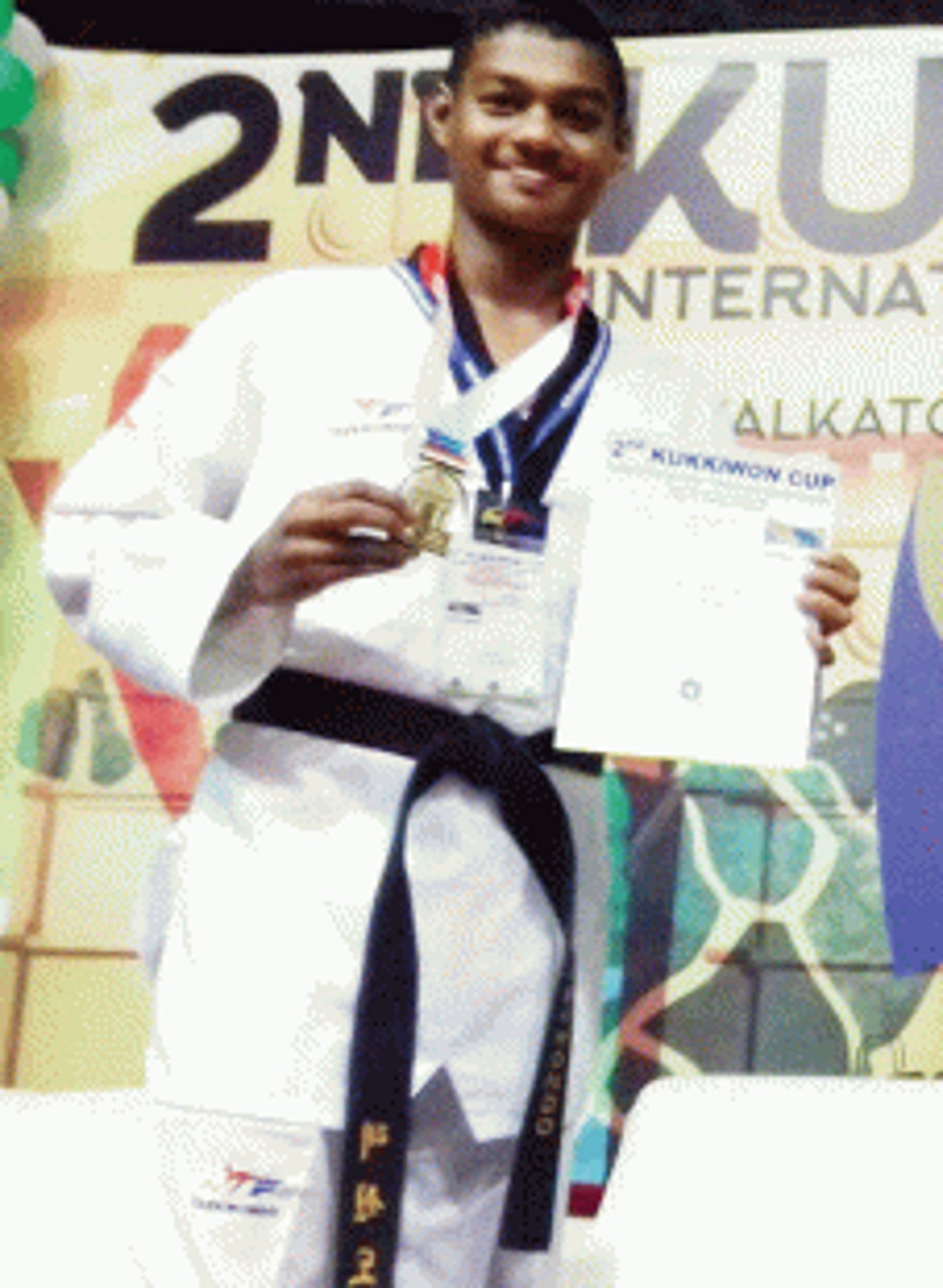 Clayson strikes gold in  taekwondo championship