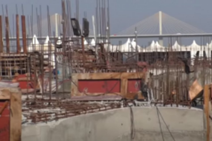 CoP building inside River Mandovi, a  death knell of ecology & fish breeding