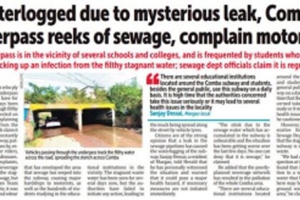 Comba underpass leak: Health Centre asks Dy Collector to depute experts to find source