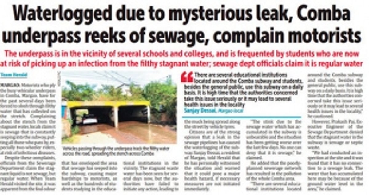 Comba underpass leak: Health Centre asks Dy Collector to depute experts to find source