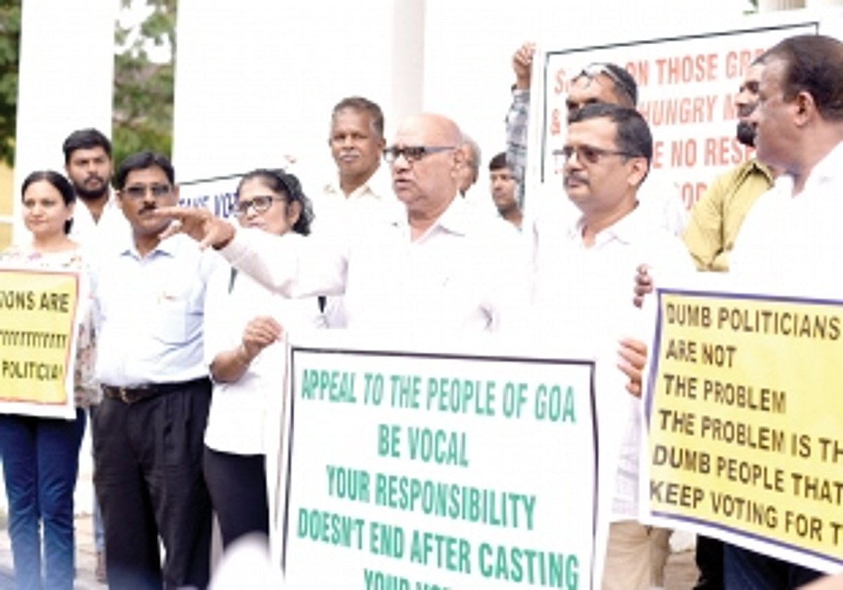 Concerned Citizens hold protests, call for boycott of 8 Cong MLAs who joined BJP