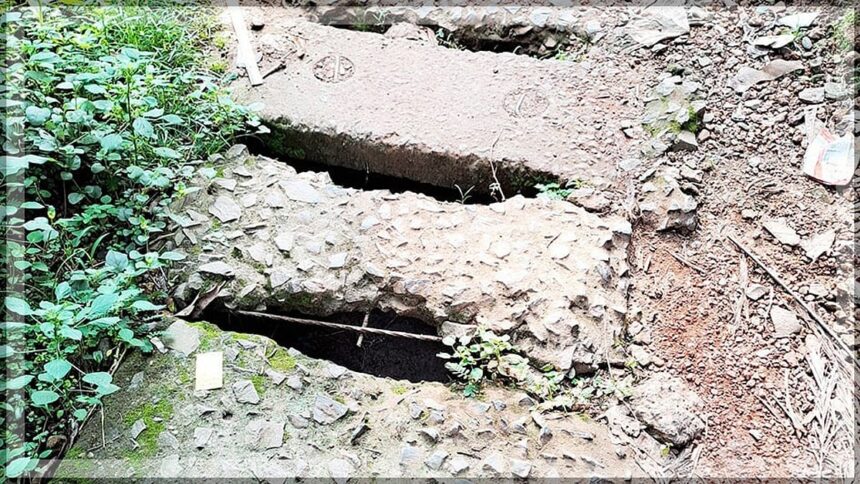 Concrete drain slabs on the verge of collapse 1 Concrete drain slabs on the verge of collapse