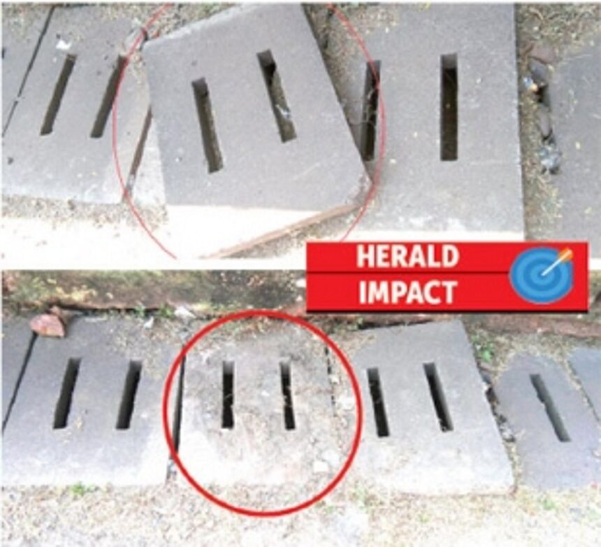 Concrete slab removed