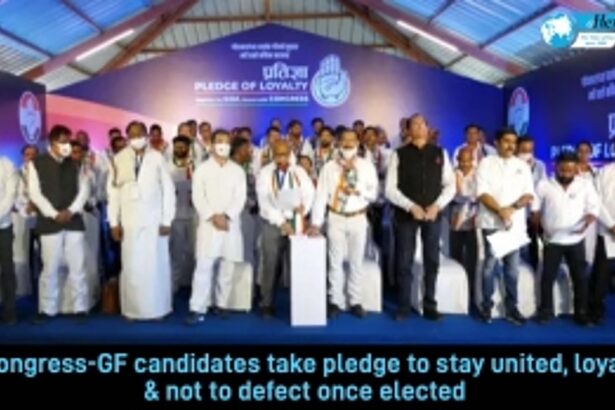 Congress-GF candidates take pledge to stay united, loyal & not to defect, once elected