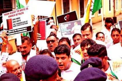 Congress march to CEO office halted; leaders detained in ‘vote theft’ protest