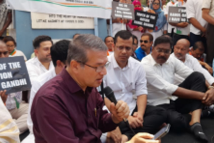 Congress protest    Rahul Gandhi’s   disqualification