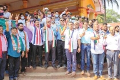 Congress’s Kamat campaigns for GFP’s Sawant in Mayem