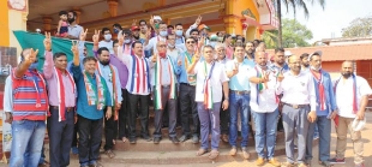 Congress’s Kamat campaigns for GFP’s Sawant in Mayem