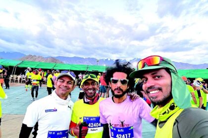 Conquering heights:
Four Goans take on the Ladakh Marathon