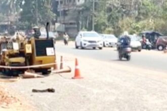 Constant digging of  Colva-Margao road causes  inconvenience to locals