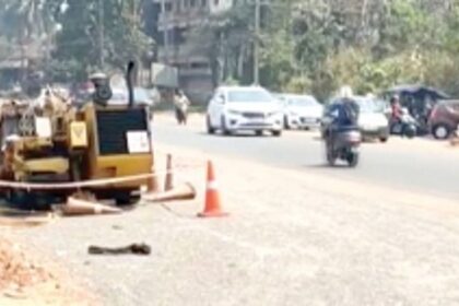 Constant digging of  Colva-Margao road causes  inconvenience to locals