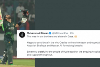 Controversy Erupts as Pakistan Cricketer Muhammad Rizwan Dedicates Win to Gaza
