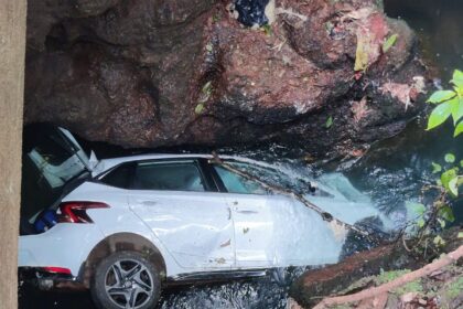Couple have miraculous escape, as car falls into gorge at Collem