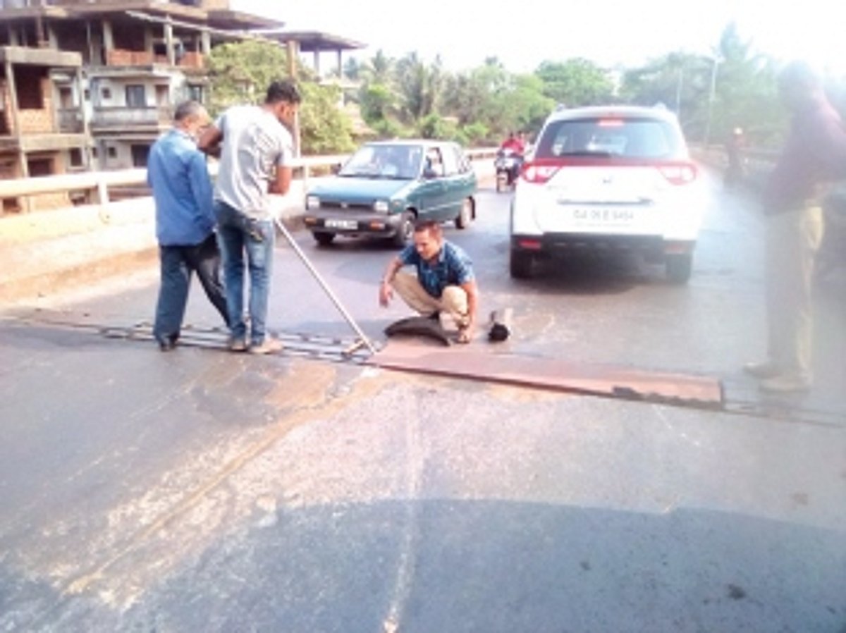 Coupling on Margao flyover replaced
