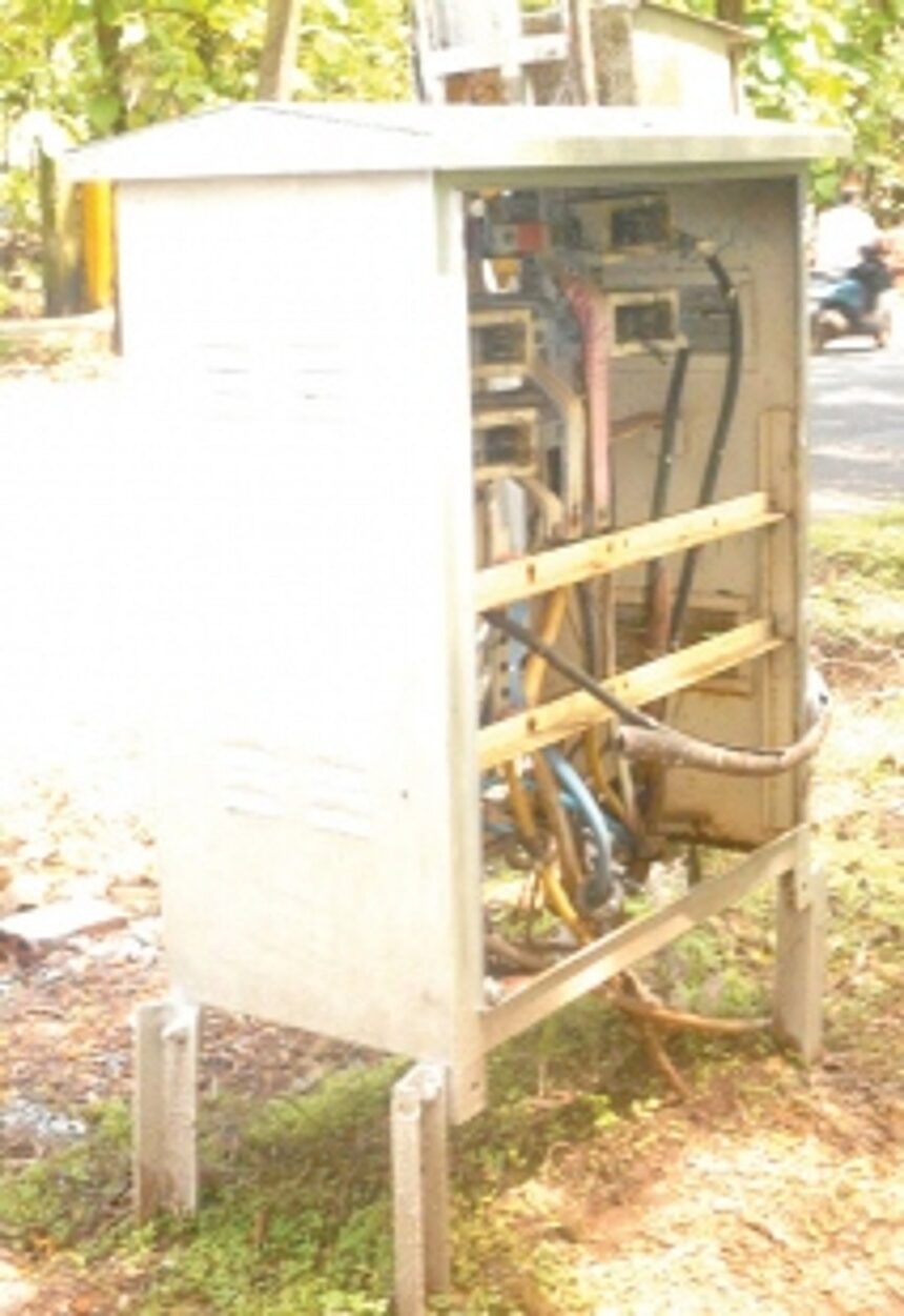 Cover the exposed transformer at Ponda