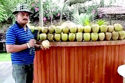 Cracking open a new life: Benaulim’s smiling tender coconut vendor Cornelio Fernandes