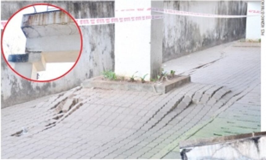 Cracks to Sanskruti Bhavan expose construction quality 1 Cracks to Sanskruti Bhavan expose construction quality