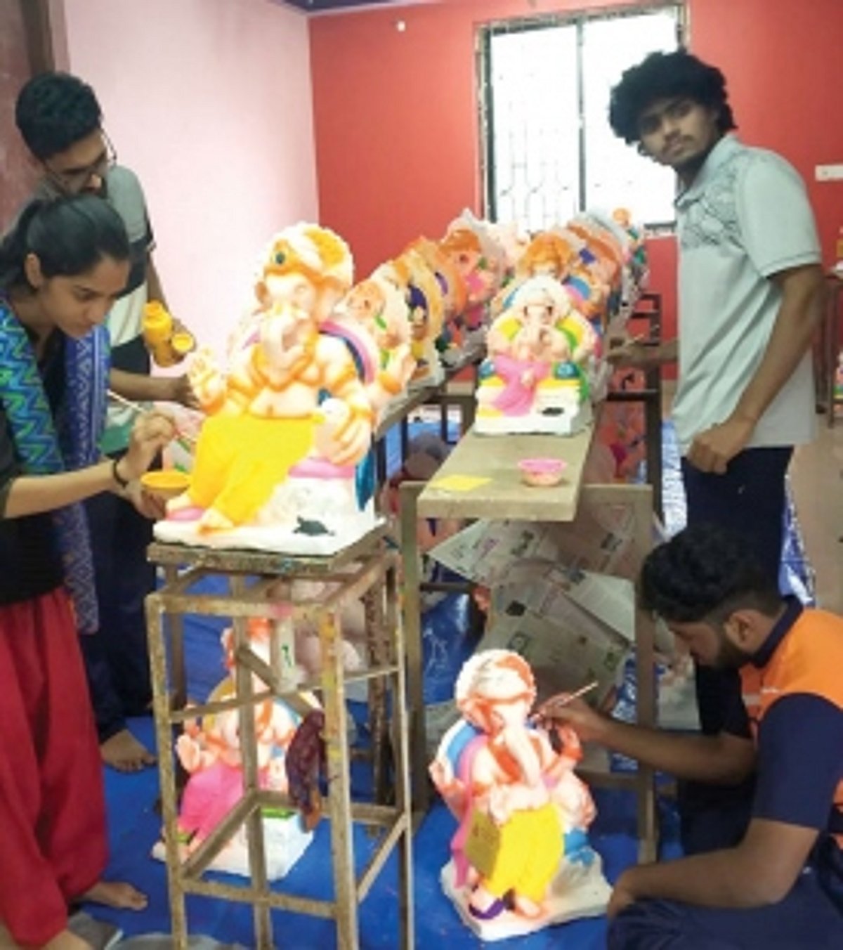 Creating Ganesh idols for mental satisfaction,  claims idol maker family from Ponda taluka