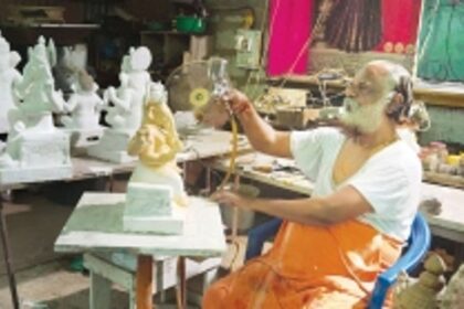Creating divine art with heart: Lala Surya Chari’s handcrafted Ganesh idols