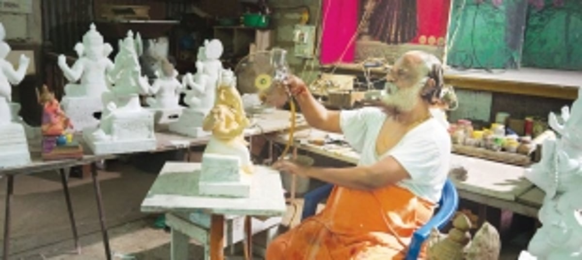 Creating divine art with heart: Lala Surya Chari’s handcrafted Ganesh idols