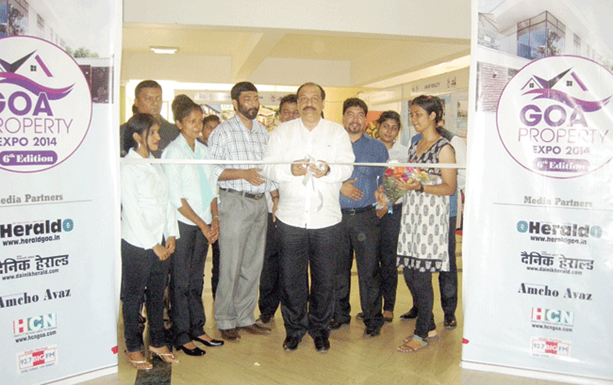Credai Goa unit president Dr Desh Prabhudessai inaugurating the two-day Goa  Property Expo at the Ravindra Bhavan, Margao, on Saturday.
