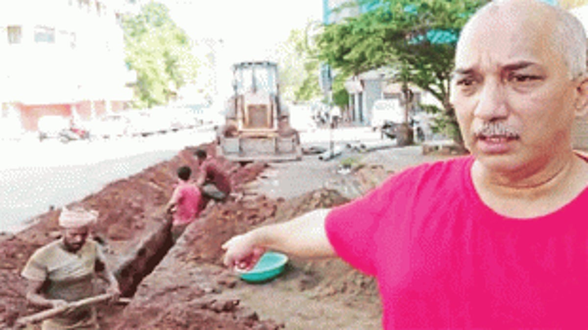 Criminal damage to water pipeline, while laying the 11KVA line in Panjim