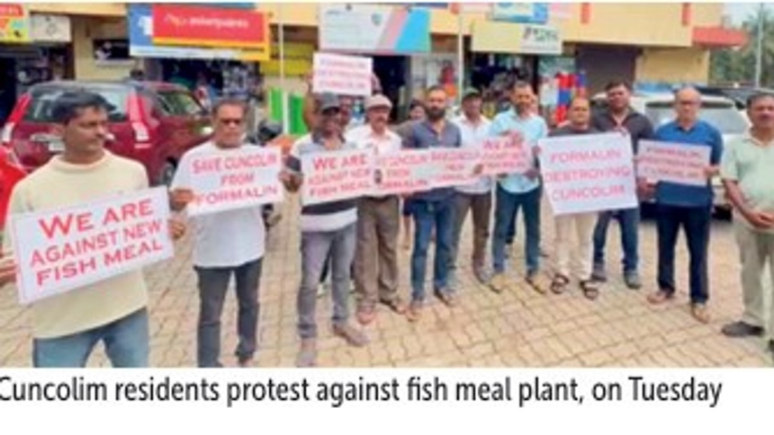 Cuncolim Council Unanimously Rejects Proposed Fish Meal Plant Amid Public Outrage and Formalin Scandal Fears