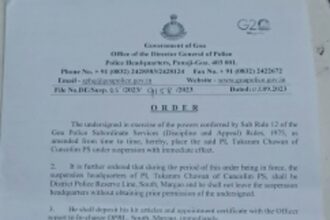 Cuncolim PI Tukaram Chavan suspended for graft