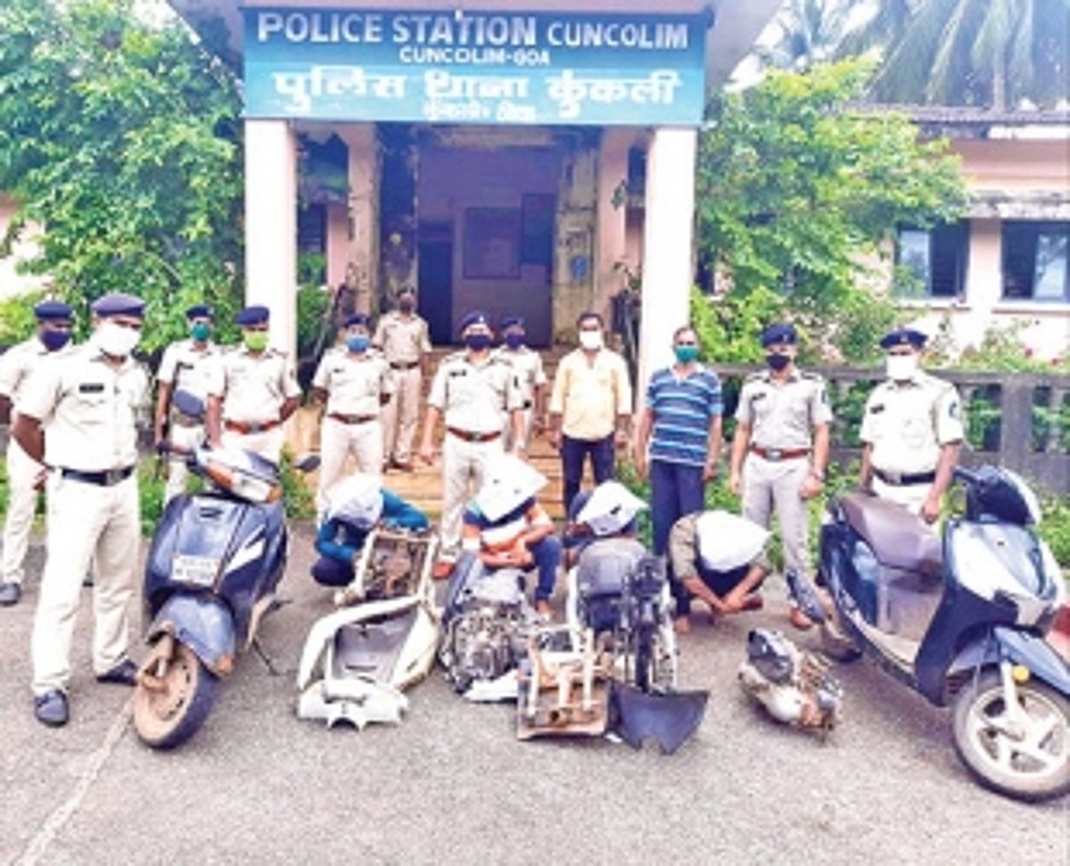 Cuncolim police nab four  for stealing two-wheelers