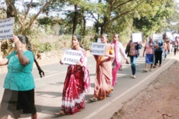 Curchorem-Tilamol locals  hold rally for mining bypass