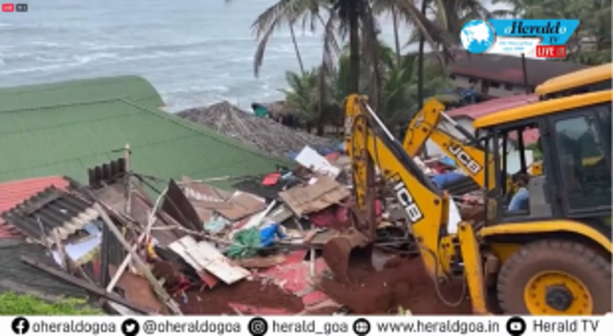 Curlies Beach Shack demolition which started on Friday, stopped by Supreme Court