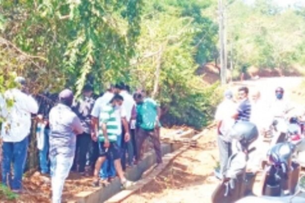 Curti VP inspects controversial road widening work at Chirputem