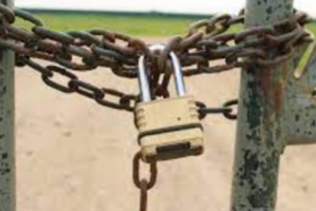 Curti crematorium gate locked to prevent unauthorised cremations