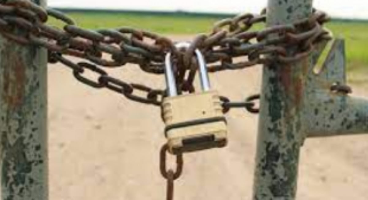 Curti crematorium gate locked to prevent unauthorised cremations