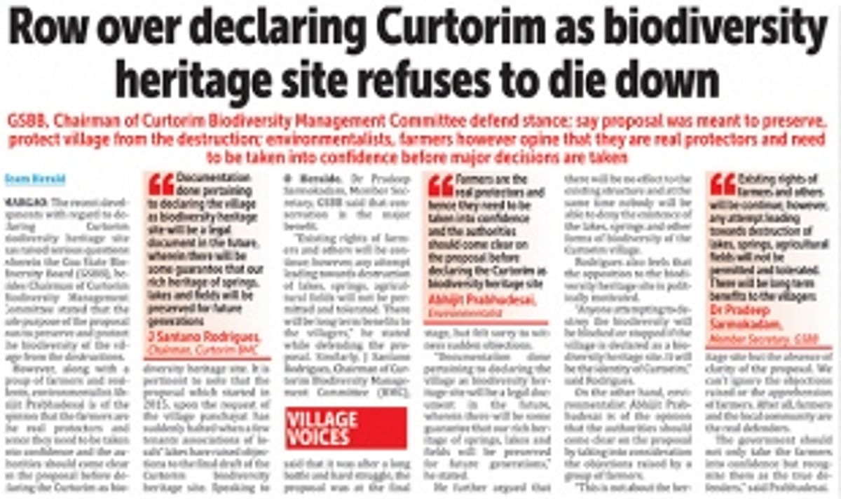 Curtorim biodiversity site: Crucial info lacking, farmers’ queries unanswered, allege locals