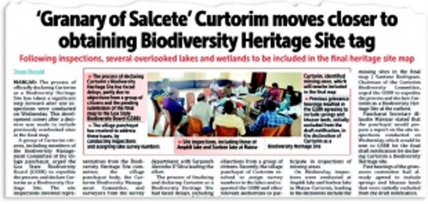 Curtorim farmers seek clarity on implications of ‘Biodiversity Heritage Site’ tag for village