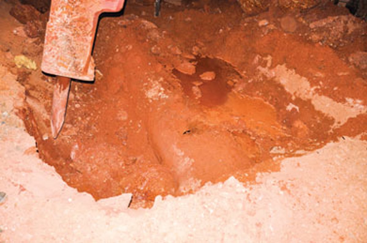 DAMAGED: The main water pipeline supplying water to Vasco