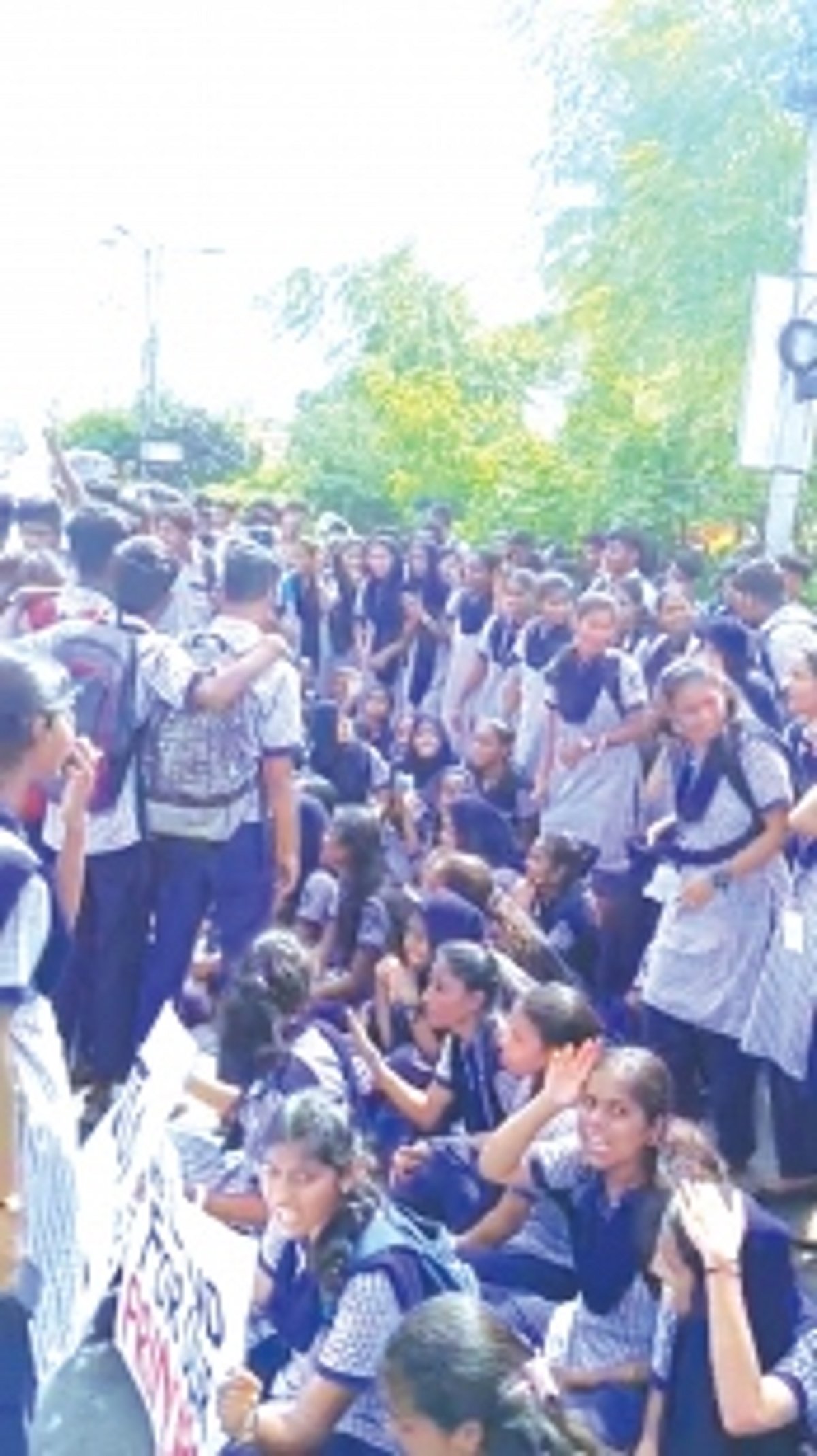 Dabolim school students stage protest, demand immediate revocation of Principal’s suspension