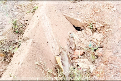 Damaged Concrete Slabs Over Storm Water Drain in Marna-Siolim Pose Risk to Pedestrians