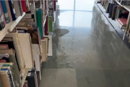 Damaged roof of Central Library threatens rare historical books