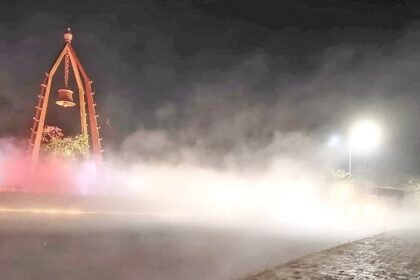 Dangerous Artificial Fog at Shree Damodar Circle in Fatorda Poses Risk to Drivers