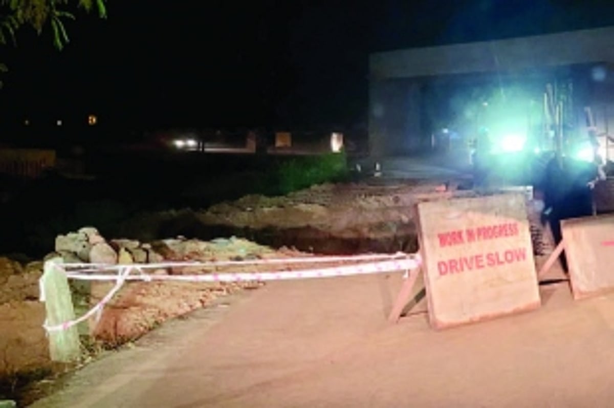 Dangerous construction practice of open pits