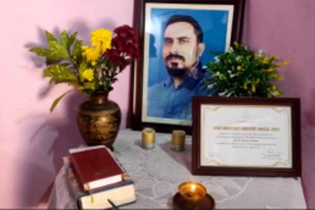 Danson De Souza posthumously awarded the Chief Minister's Bravery award, 2022